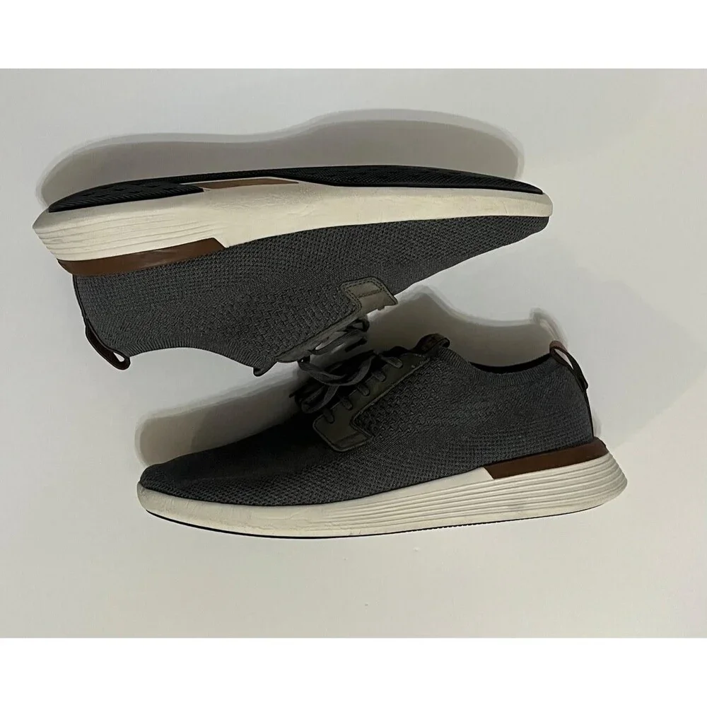 Wolf & Shepherd SwiftKnit Derby Gray White Knit Dress Sneakers M 10 / W 12